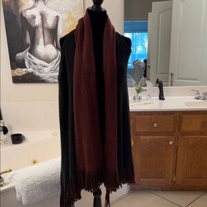 Sweater duster Blk rust O/S.